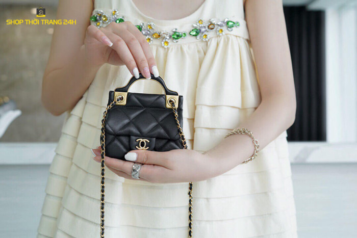 Túi Chanel Mini Retro Flap Card Holder